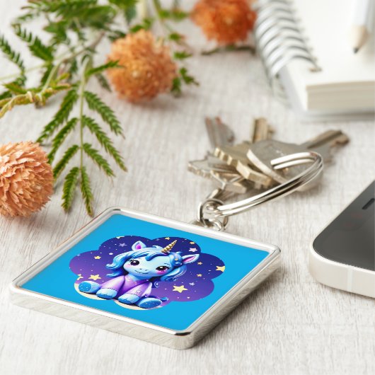 Baby Unicorn in PJ's Schlüsselanhänger (Seite)