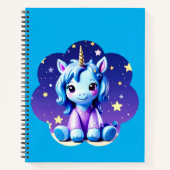 Baby Unicorn in PJ's SpiralNotebook Notizblock (Vorderseite)