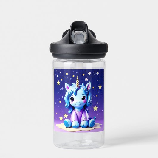 Baby Unicorn in PJ's Wasserflasche Trinkflasche (Vorne)