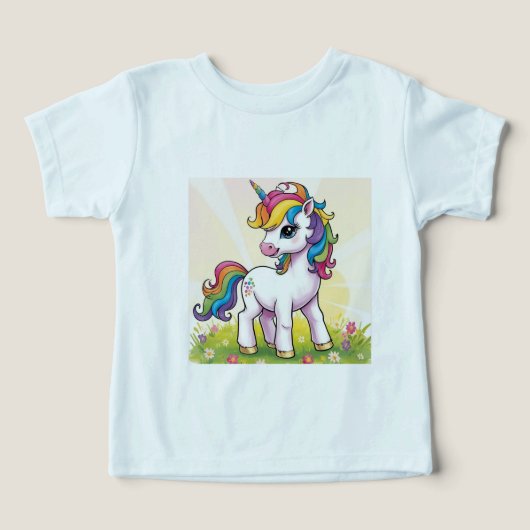 Baby Unicorn Kleinkind-Shirt (Design Vorderseite)