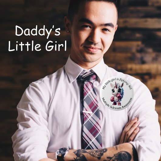 Baby Unicorn, Mädchen, Kid Multiple Sklerose Butto Button