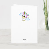 Baby Unicorn Magical Birthday Karte (Rückseite)