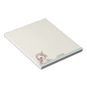 Baby Unicorn Niedlich Notepad IHRER Name Notizblock (angewinkelt)