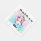 Baby Unicorn Paper Napkins. Serviette (Ecke)