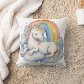 Baby Unicorn Rainbow Cloud Kissen (Decke)
