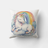 Baby Unicorn Rainbow Cloud Kissen (Rückseite)