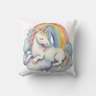 Baby Unicorn Rainbow Cloud Kissen