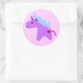 Baby Unicorn Runder Aufkleber (Tasche)