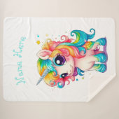"Baby Unicorn" Sherpadecke (Vorderseite (Horizontal))