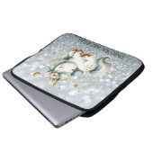 Baby Unicorn Silver Glitzer Bokeh Laptopschutzhülle (Vorne Knopf)