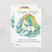 Baby Unicorn Unisex Baby Duschdusche Windelwanne Begleitkarte (Vorne/Hinten)