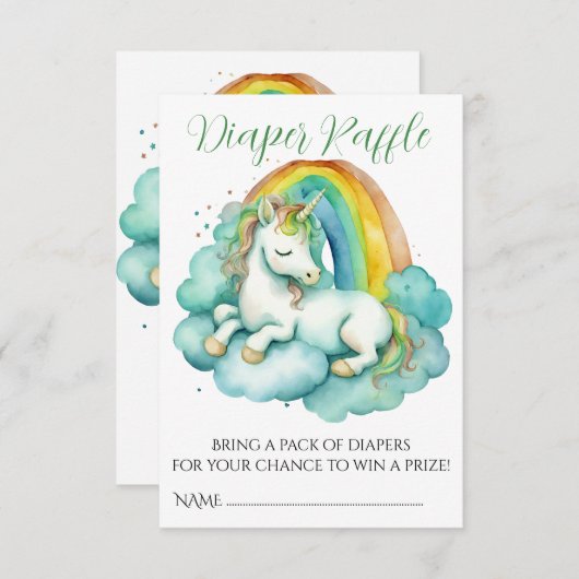 Baby Unicorn Unisex Baby Duschdusche Windelwanne Begleitkarte (Vorne/Hinten)