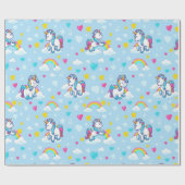 Baby Unicorns & Rainbows Geschenkpapier (Flach)