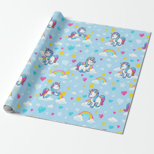 Baby Unicorns & Rainbows Geschenkpapier