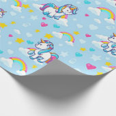 Baby Unicorns & Rainbows Geschenkpapier (Ecke)
