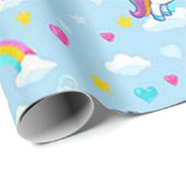 Baby Unicorns & Rainbows Geschenkpapier (Rolleneckpunkt)