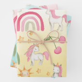 Baby Unicorns Rainbows & Sunny Skies Geschenkpapier Set (Beispiel)