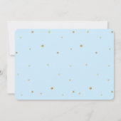 Baby unserer Dreams Moon and Stars Blue Baby Dusch Einladung (Rückseite)