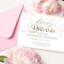 Baby unserer Dreams Moon and Stars Pink Baby Dusch