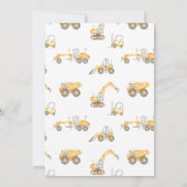 Baby unter Bau Kinderdusche Einladung (Rückseite)