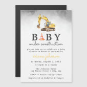 Baby unter Baukinderdusche Magneteinladung (Vorne/Hinten)