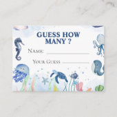 Baby unter dem Meer schätzt wie viele Spielkarten Begleitkarte (Vorderseite)