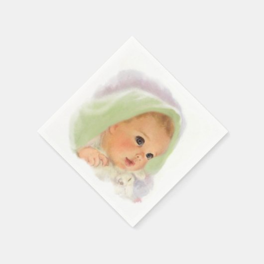 Baby unter einer Decke Serviette (Ecke)