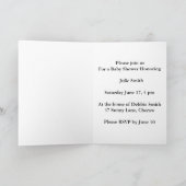 Baby unterwegs einladung (Innenseite)