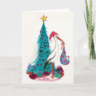 Baby unterwegs feiertagskarte