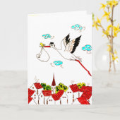 Baby unterwegs karte (Gelbe Blume)