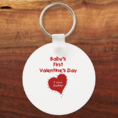 Baby Valentine I Liebe Daddy Schlüsselanhänger (Vorderseite)