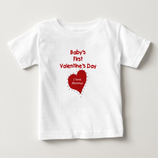 Baby Valentine I Liebe Mommy Baby T-shirt (Vorderseite)