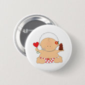 Baby-Valentinsgrüße Button (Vorne & Hinten)