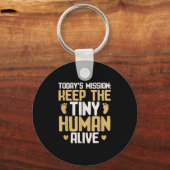 Baby-Vater, halte den winzigen Menschen am Leben, Schlüsselanhänger (Vorderseite)