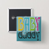 Baby-Vati - Geschlechts-neutrale Person Button (Vorne & Hinten)