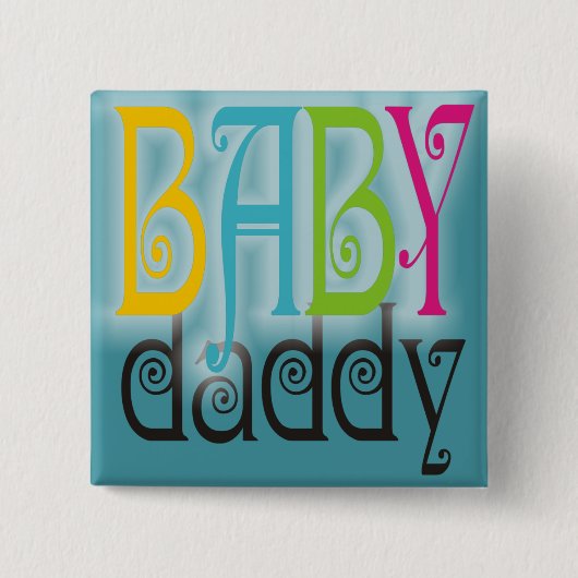 Baby-Vati - Geschlechts-neutrale Person Button (Vorderseite)