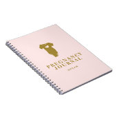 Baby Vest Pregnancy Journal Blush Pink und Gold Notizblock (Rechte Seite)