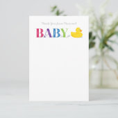 Baby Vielen Dank, dass Sie Mitteilungskarten Gumbe (Stehend Vorderseite)