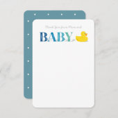 Baby Vielen Dank, dass Sie Mitteilungskarten Gumbe (Vorne/Hinten)