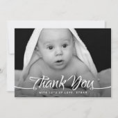 Baby Vielen Dank für Ihr individuelles Foto Chic H Dankeskarte (Vorderseite)