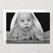 Baby Vielen Dank für Ihr individuelles Foto Chic H Dankeskarte (Vorne/Hinten)