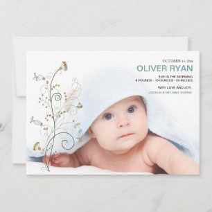 Baby Vines Foto Geburtsankündigung Ankündigung