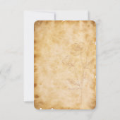 Baby Vintag Floral Monogram Babydusche Dankeskarte (Rückseite)