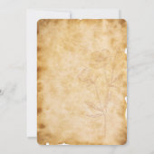 Baby Vintag Floral Monogram Babydusche Einladung (Rückseite)