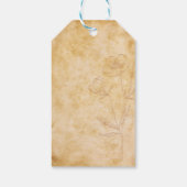 Baby Vintag Floral Monogram Babydusche Geschenkanhänger (Rückseite)