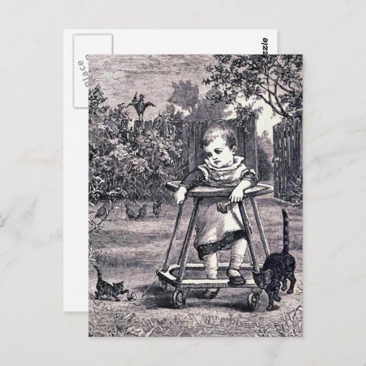 "Baby" Vintage Buchillustration Postkarte (Vorne/Hinten)