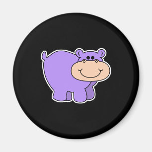 Baby-Violett-Hippopotamus Magnet