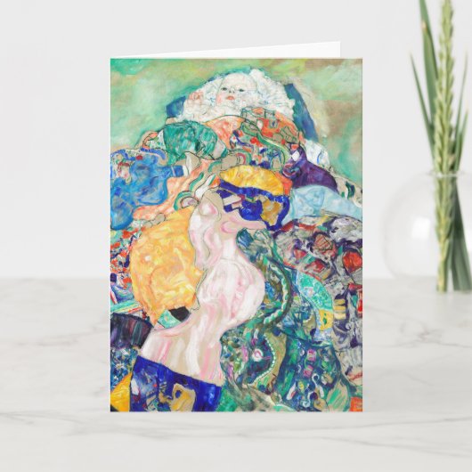 Baby von Gustav Klimt Malerei Karte (Vorderseite)