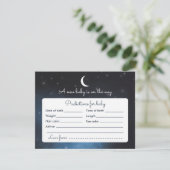 Baby-Vorhersage-sternenklare Einladung (Stehend Vorderseite)