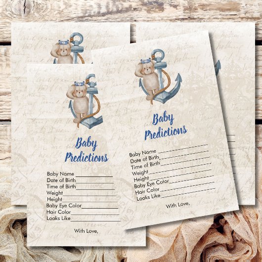 Baby-Vorhersagen Ahoy Es ist ein männliches, nauti